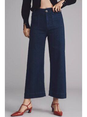 NWT Size 25 - The Colette Crop High-Rise Wide-Leg Jeans by Maeve (NWT US$ 130)